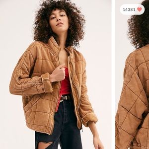 Free People Quilted Dolman Jacket